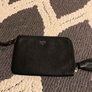 Leather wristlet